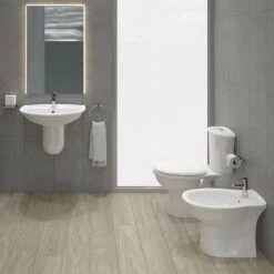Vaso Monoblocco Tradizionale Scarico Pavimento Serie Karla Completo Di Sedile -Stile Bagno 71989683 3