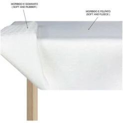 MOLLETTONE Salvatavolo Al Metro SOTTOTOVAGLIA H. 140 Cm. PROTEGGI TAVOLO Bianco Su MISURA Gommato Antiscivolo Con Spugna RUBBY© -Stile Bagno 72228516 4