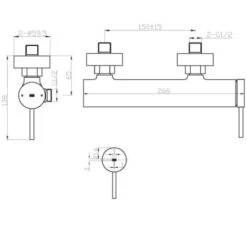 Rubinetto Doccia Luisa In Gun Metal -Stile Bagno 72559463 3