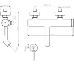 Rubinetto Per Bagno E Doccia Luisa In Nero -Stile Bagno 72559467 3