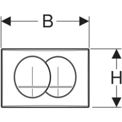 GEBERIT Delta 20 Piastra Di Innesco - Bianco Alpino - 115.100.11.1 -Stile Bagno 72724191 4