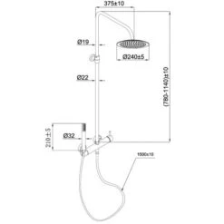 Colonna Doccia Luisa Cromata Con Miscelatore Meccanico -Stile Bagno 72855863 3