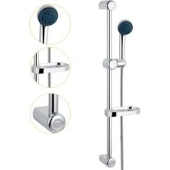 Colonna Doccia Senza Miscelatore ZIK, Saliscendi Con Doccetta 3 Getti + Portasapone