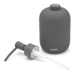 Set 2 Accessori Bagno Da Appoggio Grigio Scuro In Ceramica Soft Touch -Stile Bagno 72882852 5