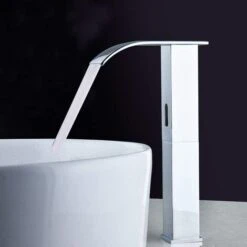 Rubinetto Per Lavabo Da Bagno Touchless Con Sensore Automatico G1/2 ", Rubinetto Per Sensore A Infrarossi Con Cascata Per Bagno In Cucina -Stile Bagno 74485038 3