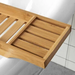 SoBuy Ripiano Per Vasca Da Bagno In Bambù,L80CM, FRG212-N -Stile Bagno 7450110 3