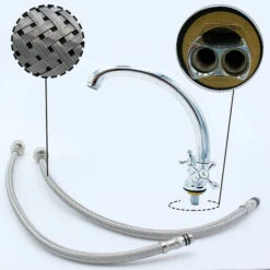 Miscelatore Rubinetto Cucina Curva Regolabile -Stile Bagno 74643093 4