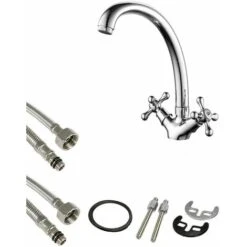 Miscelatore Rubinetto Cucina Curva Regolabile -Stile Bagno 74643093 5