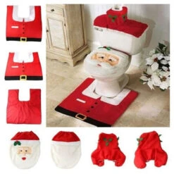 3 Nn / Set Tappetino Natalizio Set Di Tappetini Per Tappeti Tessili Per La Casa Di Natale - Modello Babbo Natale