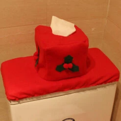 3 Nn / Set Tappetino Natalizio Set Di Tappetini Per Tappeti Tessili Per La Casa Di Natale - Modello Babbo Natale -Stile Bagno 74923722 4