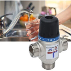 Valvola Miscelatrice Termostatica Dispositivo Di Controllo Automatico Della Temperatura Di Intercettazione Miscelatore Portata Grande (G3/4in) -Stile Bagno 75061464 3
