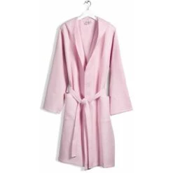 Caleffi - Accappatoio-con-cappuccio Polo 100% Cotone Tinta Unita L Confetto