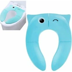 Sedile WC Da Viaggio Pieghevole Sedile WC Per Bambini Comfort Portatile Materiale PP Con 4 Cuscinetti In Silicone Antiscivolo E 1 Borsa Per Il Trasporto (blu)