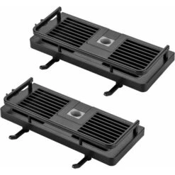 Mensola Per Doccia Portasapone Bagno Doccia Storage No Drilling Con Doccia Portasapone, Ganci E Portasciugamani Supporto Autoadesivo Antiruggine A Parete Nero 18MM-25MM