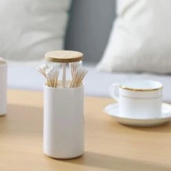 Contenitore Per Tamponi Di Cotone Dispenser Per Tamponi Di Cotone Contenitore Per Tamponi Di Cotone Contenitore Per Tamponi Di Cotone Dispenser Per Porta Stuzzicadenti In Bambù Dispenser Per Stuzzicad -Stile Bagno 75983509 4
