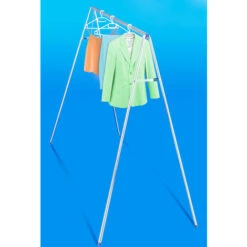 Leifheit 72706 Stendino E Filo Asciugabiancheria Stendibiancheria Da Pavimento Acciaio Inossidabile, Bianco -Stile Bagno 76022398 4