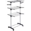 Stendibiancheria Verticale Estensibile 3 Piani 72x56x152cm Grigio