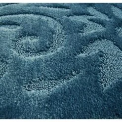 Tappeto Bagno Set 3 Pezzi Tinta Unita Antiscivolo Assorbente Morbido 100% Made In Italy - Blu -Stile Bagno 76243123 4