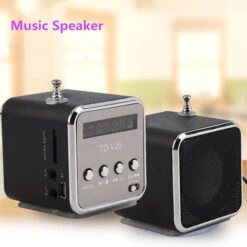 Multimedia Portatile Mini Altoparlante Musicale Radio FM USB SD TF Card Lettore MP3 1pc (Nero)