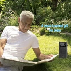 Radio Portatile Stazione Radio Transistor Pocket Radio Piccola Radio FM AM E Altoparlante （rosso） -Stile Bagno 76388493 4