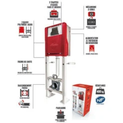 Telaio Di Supporto NICOLL Per WC Autoportante - Polimero/acciaio Supporto Happy + Piastra - WBS2PAP -Stile Bagno 76438504 3