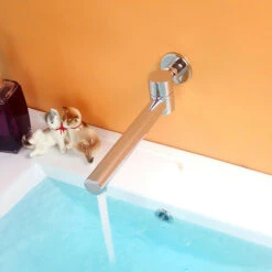 Bocca Per Vasca Da Bagno Rotazione Di 180° Bocca Vasca Ottone Montaggio A Parete Bocca Di Erogazione Vasca Tondo Bocca Erogazione Rubinetto Vasca, G1 / 2,Cromo -Stile Bagno 76486812 3