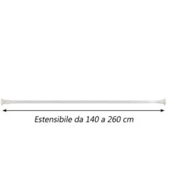 Bastone Per Tenda Estensibile Telescopica Asta Allungabile Regolabile Da 140 A 260 Cm -Stile Bagno 76994574 4