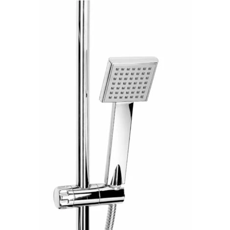 Colonna Doccia 1 Getto Anticalcare Soffione Quadrato Mod. Shuttle 2 Colonna Doccia 1 Getto Anticalcare Soffione Quadrato Mod. Shuttle - immagine 2