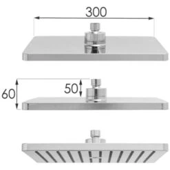 Set Doccia - Con Rubinetto Vasca - Doccetta - E Soffione A Pioggia 30cm -Stile Bagno 77271121 5