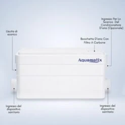 Aquamatix Duscha - Pompa Doccia Silenziosa Per Sanitari, 250 W, Pompa Di Scarico Compatta Per Docce, Lavelli, Vasche Da Bagno, 2 Ingressi Con Filtro A Carbone -Stile Bagno 77571168 3