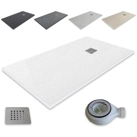 PIATTO DOCCIA IN RESINA EXTRA PIATTA Outletaseo® TUTTE LE MISURE DISPONIBILI- ANTISCIVOLO TEXT URA LAVAGNA 【70x80, BIANCO RAL-9003】- Include Valvola Di Scarico + Griglia 1 PIATTO DOCCIA IN RESINA EXTRA PIATTA Outletaseo® TUTTE LE MISURE DISPONIBILI- ANTISCIVOLO TEXT URA LAVAGNA 【70x80, BIANCO RAL-9003】- Include Valvola Di Scarico + Griglia