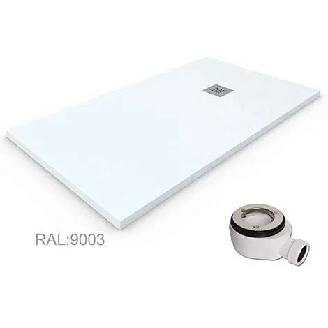 PIATTO DOCCIA IN RESINA EXTRA PIATTA Outletaseo® TUTTE LE MISURE DISPONIBILI- ANTISCIVOLO TEXT URA LAVAGNA 【70x80, BIANCO RAL-9003】- Include Valvola Di Scarico + Griglia 2 PIATTO DOCCIA IN RESINA EXTRA PIATTA Outletaseo® TUTTE LE MISURE DISPONIBILI- ANTISCIVOLO TEXT URA LAVAGNA 【70x80, BIANCO RAL-9003】- Include Valvola Di Scarico + Griglia - immagine 2
