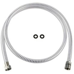 Flessibile Doccia Da 150 Cm Cromato-bianco In Plastica Rinforzata