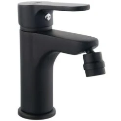 Coppia Rubinetti Bagno Lavabo E Bidet Nero Opaco Serie Paco -Stile Bagno 79620231 5