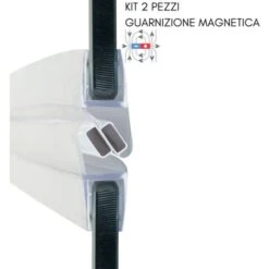 ZIK Guarnizione Magnetica Box Doccia Vetro 6-8 Mm Ricambio Verticale - 200 Cm - Black - Trasparent -Stile Bagno 79651577 3