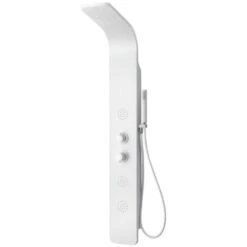 Pannello Doccia Meccanico Nives In Alluminio Bianco - Spazio