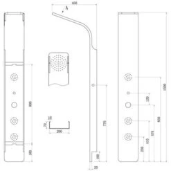 Pannello Doccia Meccanico Nives In Alluminio Bianco - Spazio -Stile Bagno 8038867 4