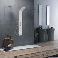 Pannello Doccia Meccanico Nives In Alluminio Bianco - Spazio -Stile Bagno 8038867 5