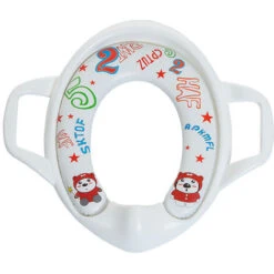 Sedile Per Vasino Con Manico, Antiscivolo, Coprisedile Per Bambini, Adatto A WC Rotondi E Ovali (bianco)