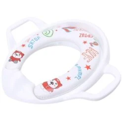 Sedile Per Vasino Con Manico, Antiscivolo, Coprisedile Per Bambini, Adatto A WC Rotondi E Ovali (bianco) -Stile Bagno 80877832 3