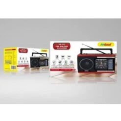 Trade Shop - Radio Portatile A Batteria Usb Sveglia Q-fm40 Altoparlante Bluetooth Con Torcia -Stile Bagno 80935148 3