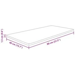 Piano Bagno Marrone Scuro 80x40x1,5cm Legno Massello Trattato VidaXL -Stile Bagno 80985362 3