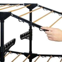 Stendibiancheria In Acciaio MAXIMA Inox Nero E Legno H.145 Cm -Stile Bagno 81211821 5