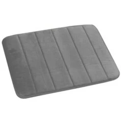 None Tappeto Bagno Memory Foam Tappeto Bagno Antiscivolo Grigio