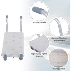 DYHF Sedile Per Vasca Regolabile In Alluminio 73-83 X 22 X 18cm -Stile Bagno 81548990 3