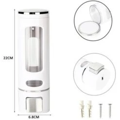 None Dispenser Di Sapone Liquido A Parete 500 Ml Dosatore Sapone Liquido Bagno Da Muro Dispenser Shampoo E Bagnoschiuma Bianco -Stile Bagno 81947149 3