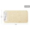 Trade Shop - Tappeto Antiscivolo Rettangolare Per Bagno Vasca Doccia Loto Crema 35x70cm 87898