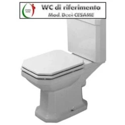 Copriwater Decò Cesame Legno Rivestito In Resina Poliestere Bianco -Stile Bagno 82046031 3
