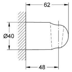 Supporto A Parete Per Doccino Grohe, Serie Vitalio Universale -Stile Bagno 8205490 3