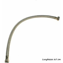 Ricambio Flessibile Alimentazione Acciaio Inox Acqua Calda Fredda 100cm 1/2" 3/8" F/F